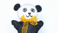 Panda maskotka zrobiona na drutach DIY